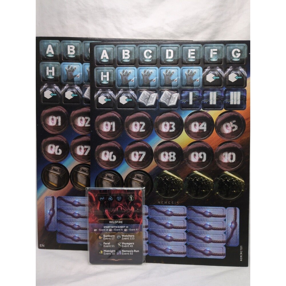 Nemesis Board Game Tokens And Cards